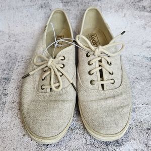 Keds Wool Champion Sneakers Tennis Shoes Gold Detail Women's Size 6.5